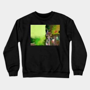 Robins of Dreamland _ the magical green valley Crewneck Sweatshirt